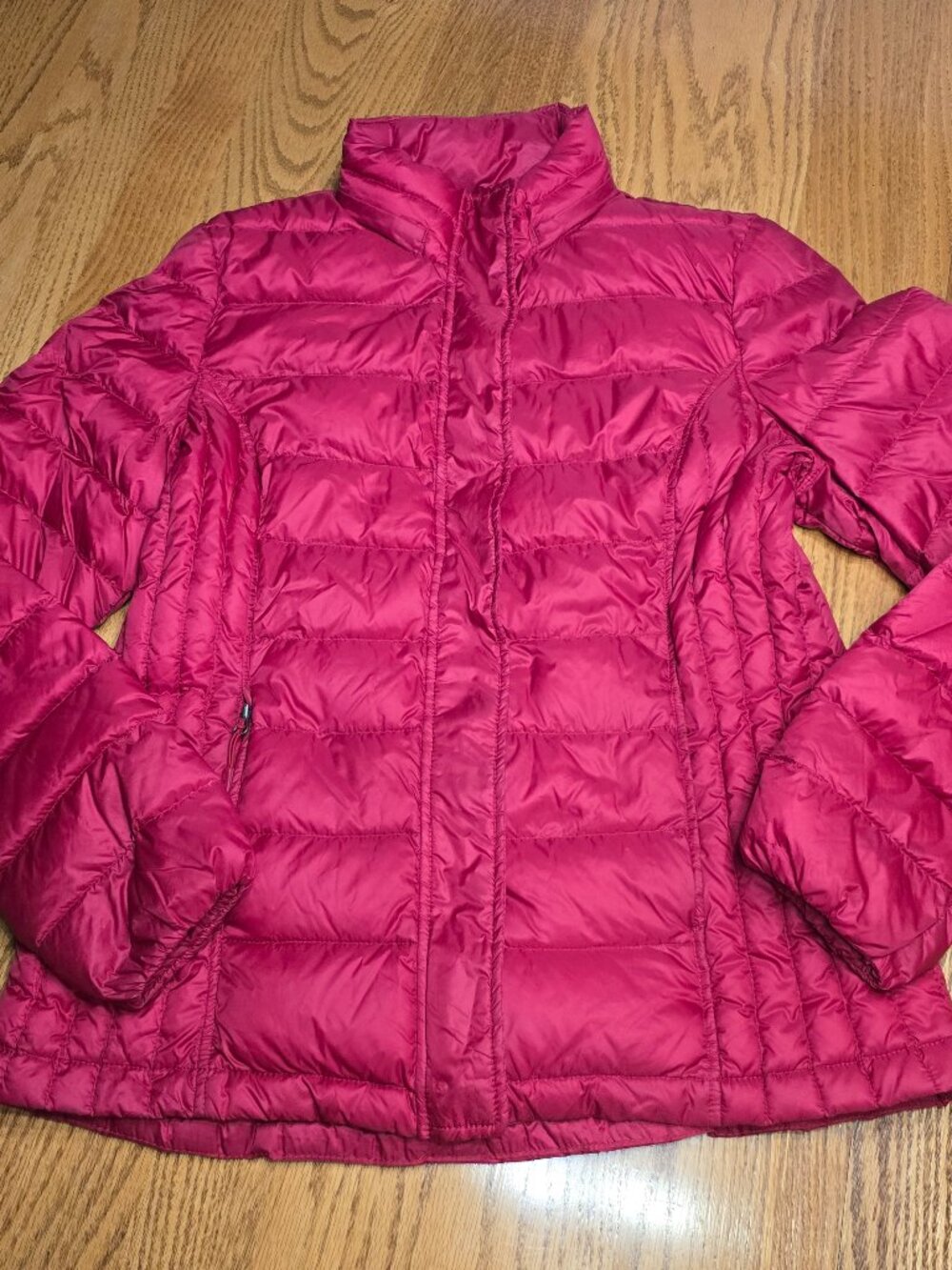 32 Heat Down Zip Up Jacket Red Women Size Medium